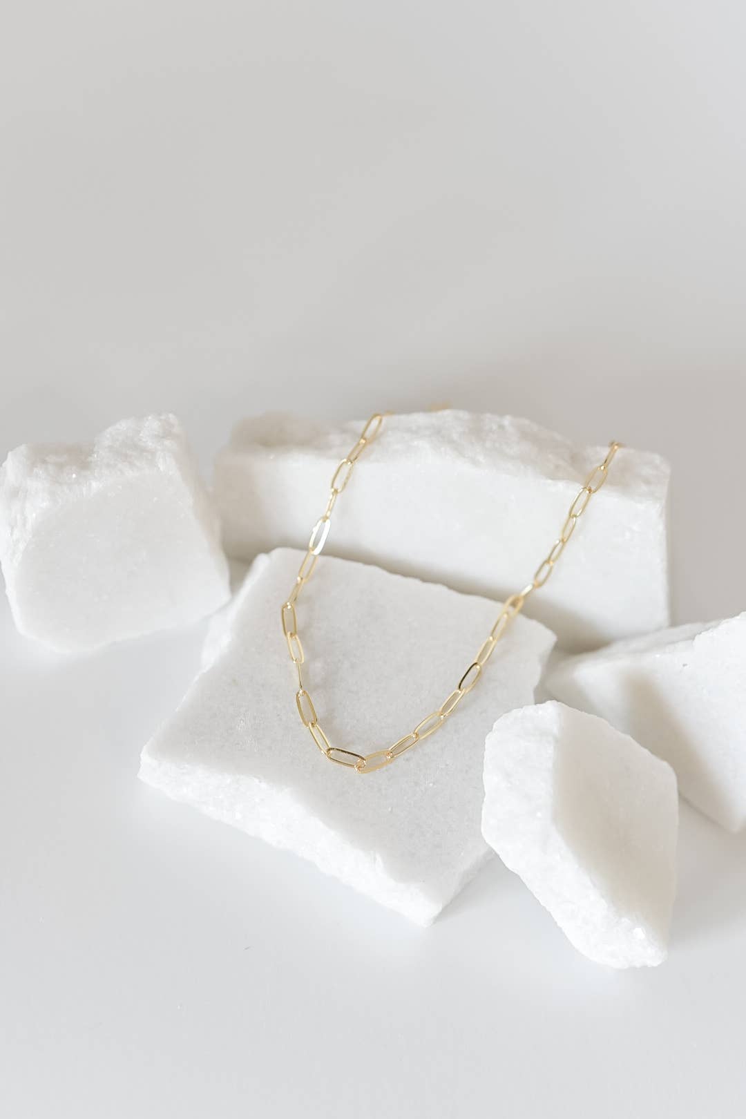 Karleigh paperclip necklace 18k gld plated | small