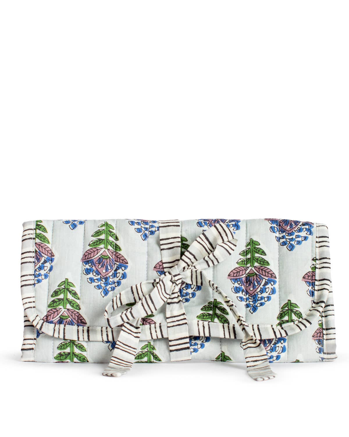 Leighton Quilted Jewelry Roll   Blue   9x13