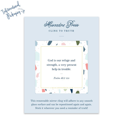 Scripture Static Cling, God Is Our Refuge