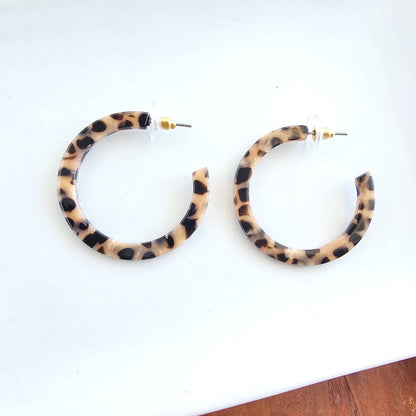 Camy Hoops - Cheetah / Earrings
